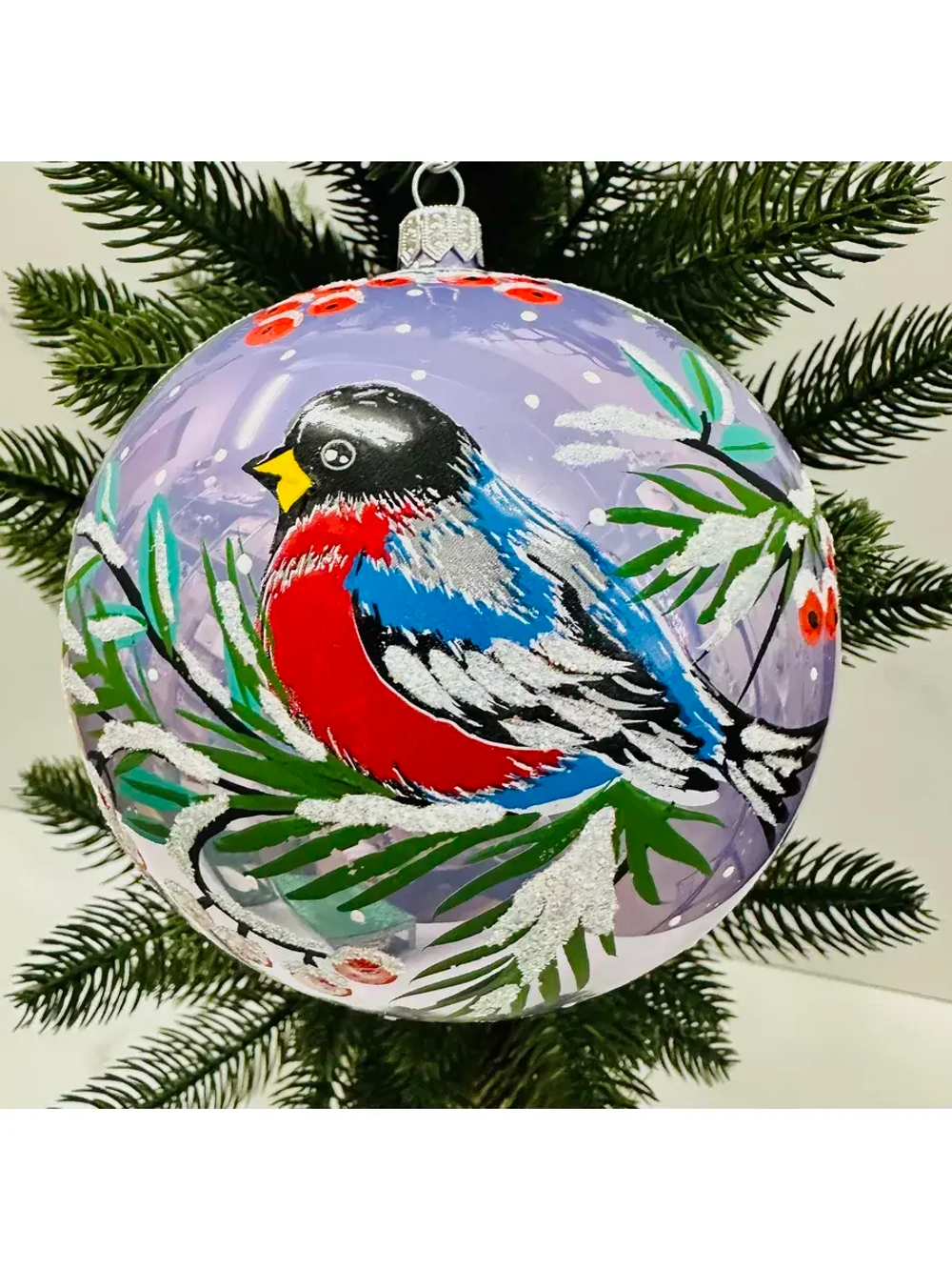 Елочный шар из стекла 115мм С1097