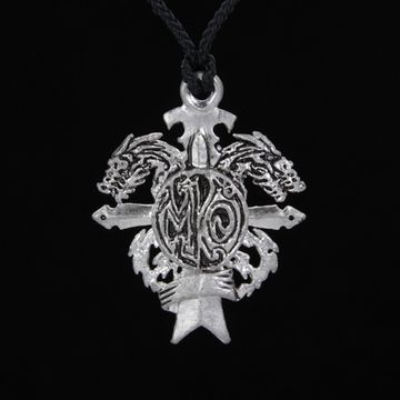 Кулон литой (15) Крест с драконами