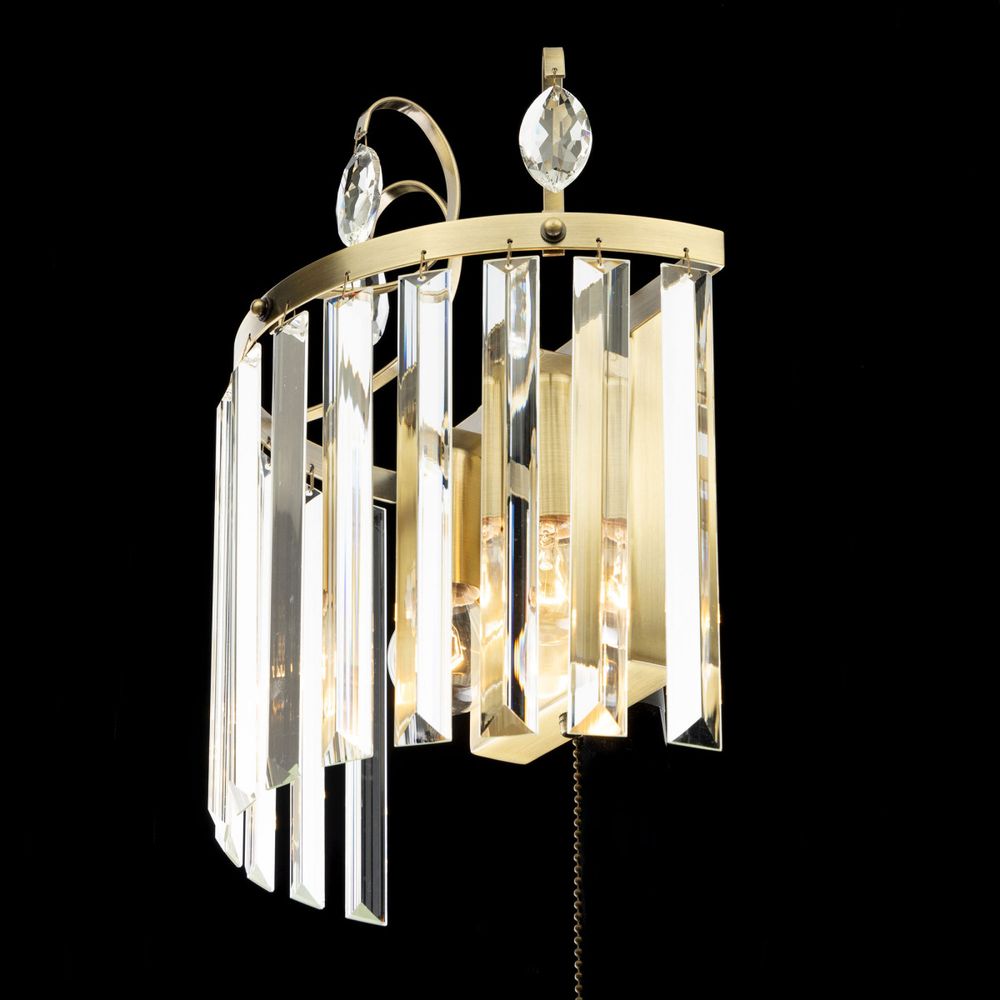 Citilux Инга CL335323 Бра хрустальное с выключателем Бронза