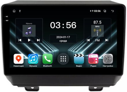 Магнитола для Jeep Wrangler 4 2018+ - FarCar DX9-9565 монитор 9.5" IPS на Android 13, 4+64Гб, CarPlay