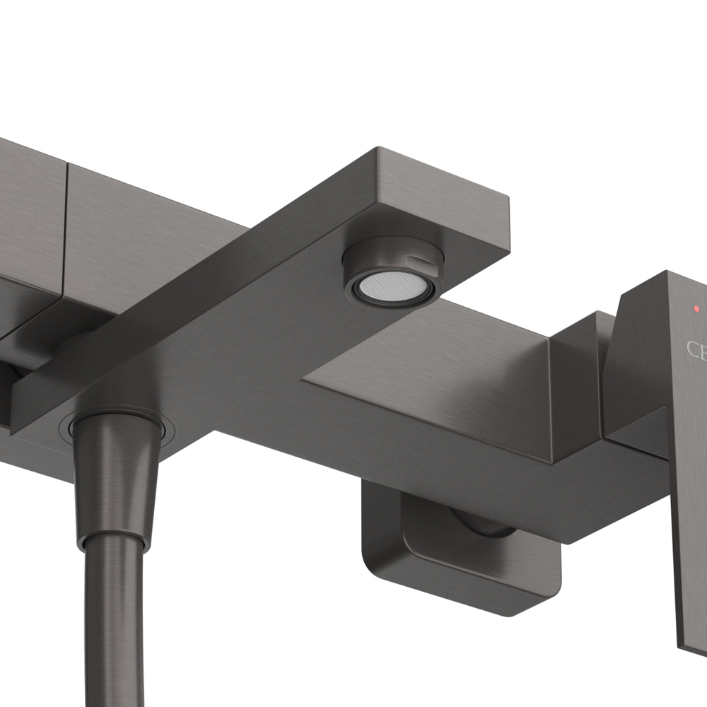 Смеситель CEZARES SLIDER-VD-GM для ванны и душа с поворотным изливом, с ручным душем, шлангом и держателем