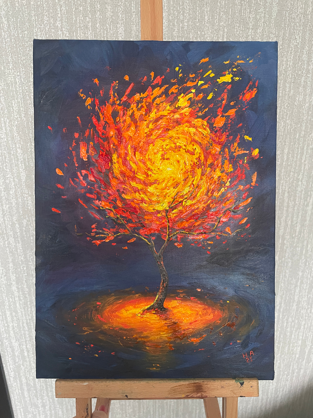 Картина маслом на холсте "Древо" 25х35 см. Деревянный подрамник. Художник Наталия Осадчук
