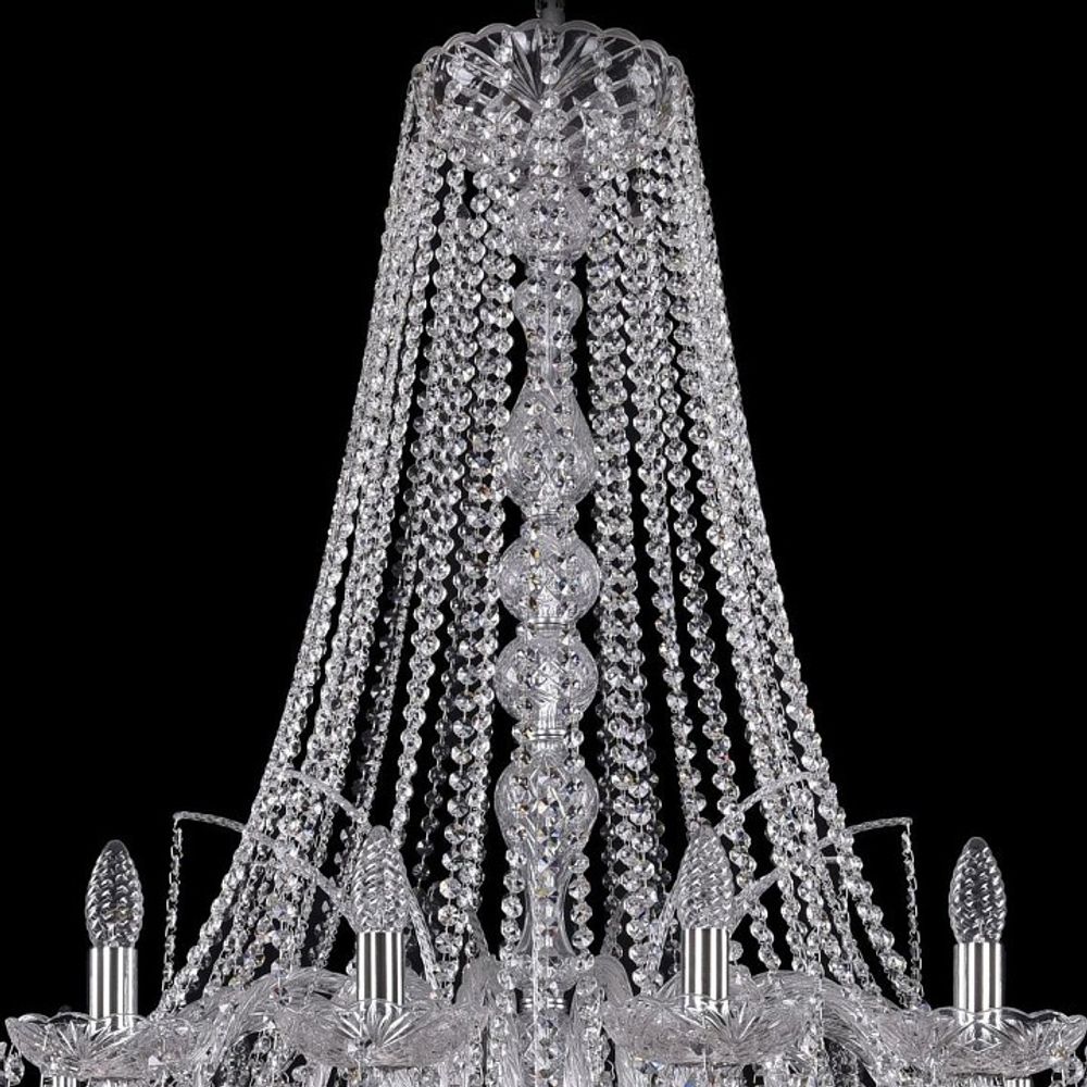 Подвесная люстра Bohemia Ivele Crystal 1411 1411/18/400/h-113/Ni