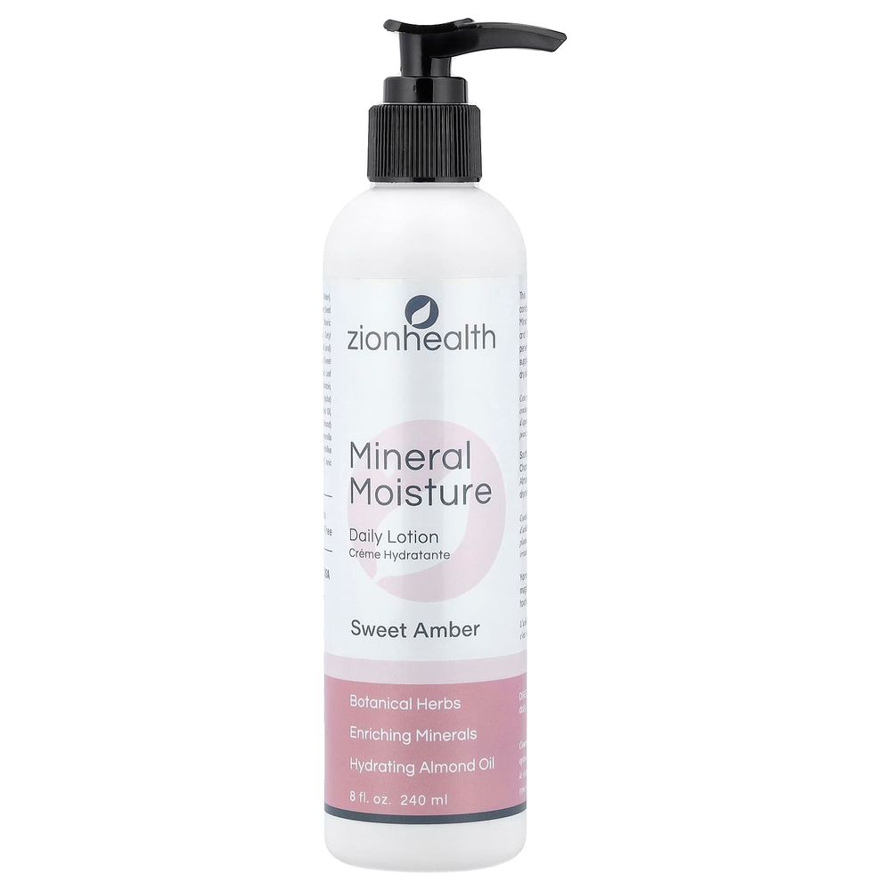 Zion Health, Минеральный увлажняющий лосьон на каждый день, сладкий янтарь, 240 мл (8 жидк. Унций)