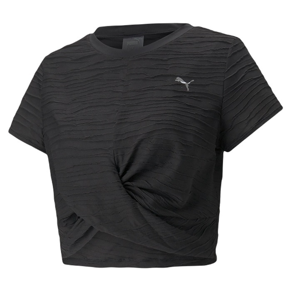 Женская теннисная футболка Puma Studio Skimmer Tee - puma black