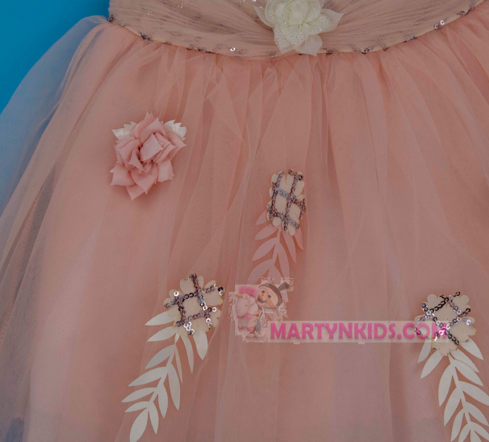 платье открытие плечи Красные цветы 3924