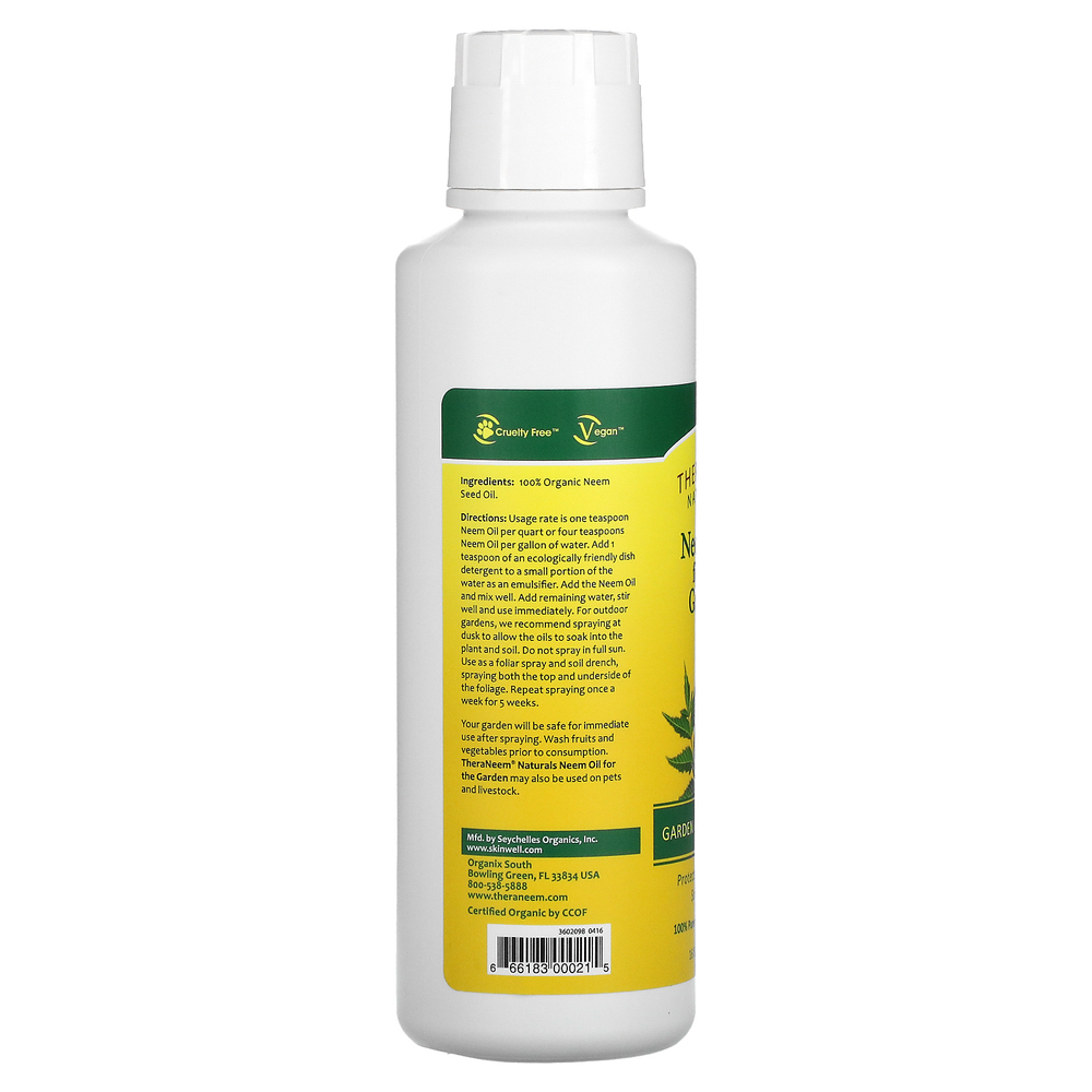 Organix South, TheraNeem Naturals, масло нима для сада, для садовых и комнатных растений, 480 мл (16 жидк. унций)