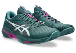 Мужские теннисные кроссовки Asics Solution Speed FF 4 Clay - dark neptune/white