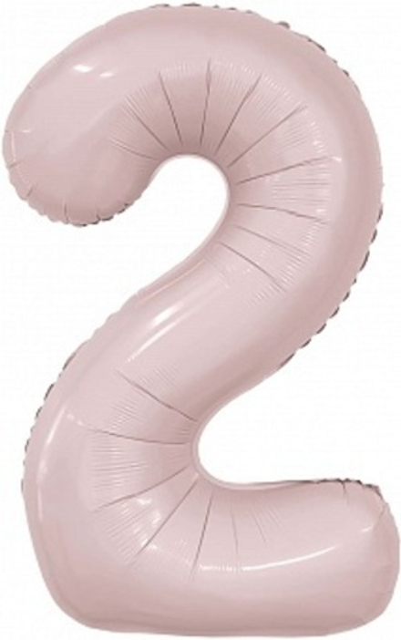 Р Цифра 2 Slim Пыльная роза (40''/102 см)