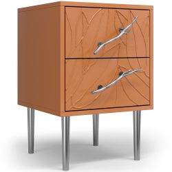 Тумба Арт Колор leaves Стайл Сильвер Томленый оранжевый