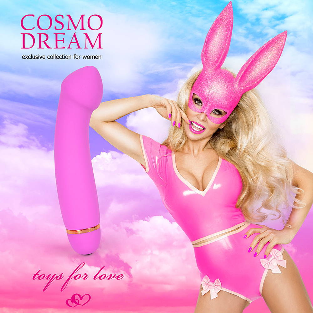 Вибромассажер Cosmo 20 режимов розовый 15 см