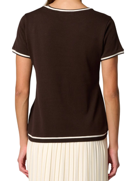 Женская теннисная футболка Roland Garros Heritage Tessa - chocolate