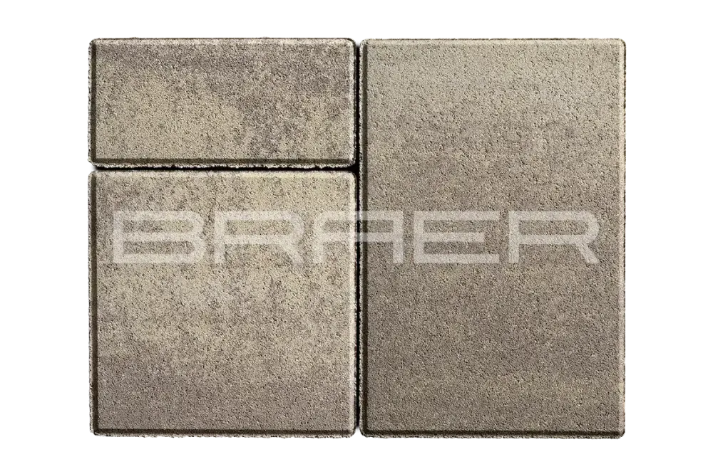 Тротуарная плитка Braer Старый город Ландхаус, Color Mix Степь, 60 мм