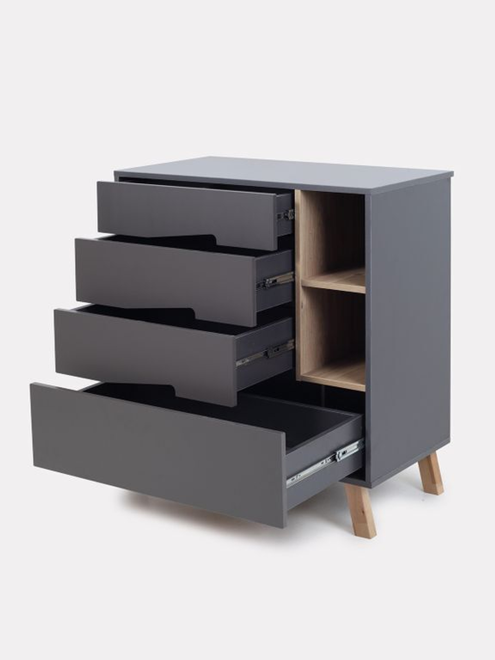 Комод пеленальный Rant Lago Pro 800/4 с органайзером Moon grey