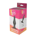 Серый удлиненный анальный стимулятор PLUG WITH SUCTION CUP - 12,7 см. (Цвет: серый)