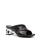 Кожаные шлепанцы Karl Lagerfeld - черный(KL30605)