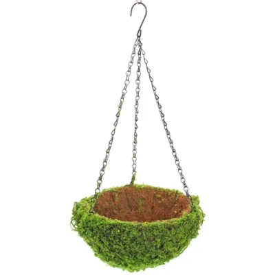 Кашпо для цветов «Сфагнум» с кокосовым волокном, подвесное d=24см, мох