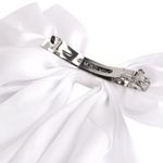 Заколка для волос баретте с бантом и широкими длинными хвостиками, белый, MONTE VITA, 457114