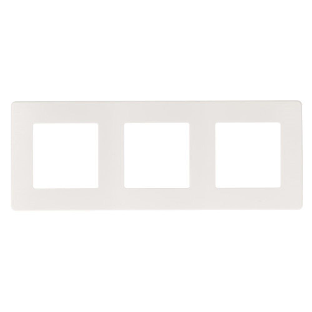 Рамка для розеток и выключателей ЭРА Серия 12 12-5103-01 на 3 поста, Сатин, белый