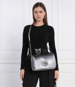 Кожаная сумка-мессенджер LOVE CLICK PUFF CLASSIC Pinko - серебряный(101585 A0F8)