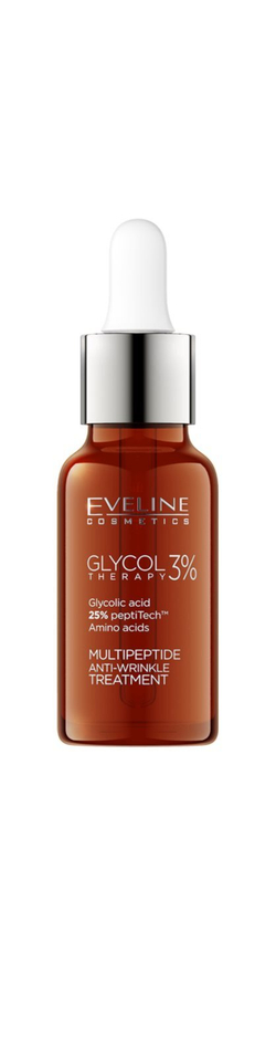 Eveline Cosmetics Glycol Therapy - сыворотка для лица, уменьшающая признаки старения с пептидами /   18  ml  / GTIN 5901761999556