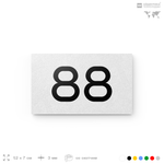 Табличка с номером 88 на дверь квартиры, для офиса, кабинета, аудитории, склада, белая 120х70 мм, Айдентика Технолоджи