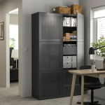 Комбинация для хранения - BESTÅ/ BESTА IKEA/ БЕСТА/БЕСТО ИКЕА, 193х120 см, темно-серый