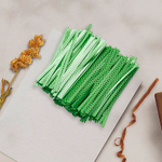 Скрутики-прутики 10 см с рисунком Горошек в пластмассовой оболочке зеленые