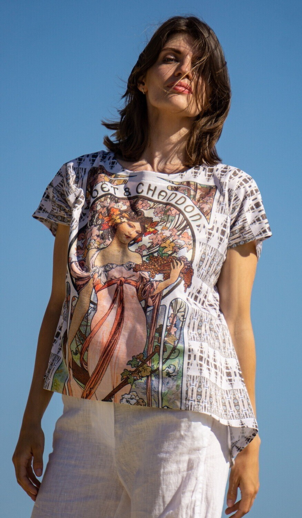 Футболка "Ар-нуво", по мотивам работ Альфонса Мухи