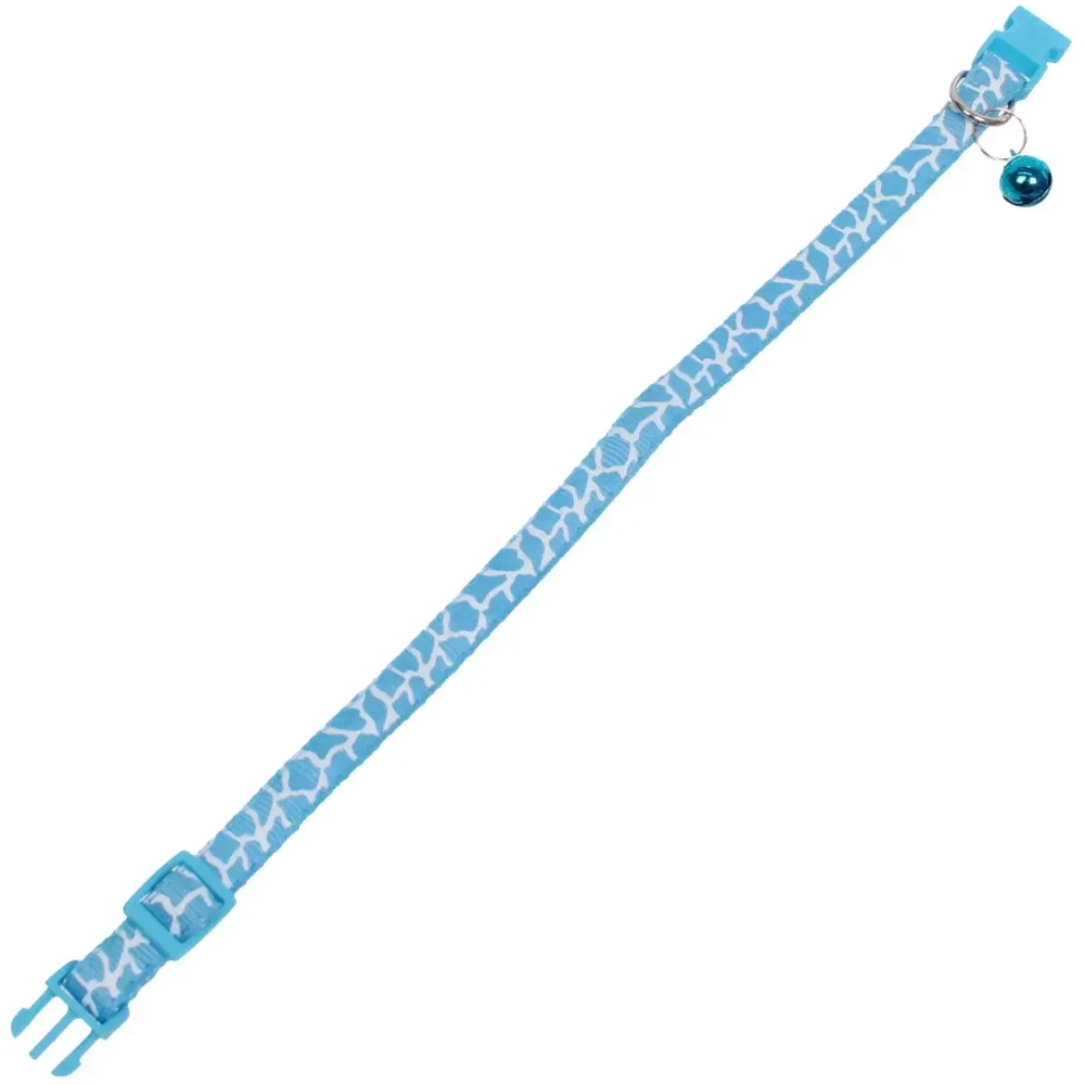 Ошейник с колокольчиком 1*19-32см «Zoo City-Саванна» микс цветов (минивложение 12шт)