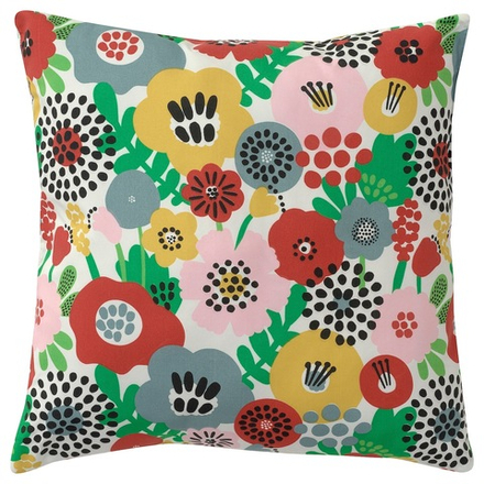 IKEA BRUKSVARA  (ИКЕА БРУКСВАРА)  -  Подушка, разноцветный/цветочный рисунок, 40x40 см
