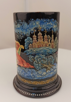 Стакан под ручки с карандашами "Тройка-2" круговая роспись