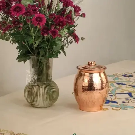 Медная емкость для хранения с крышкой Exirmes 30220304 Иран