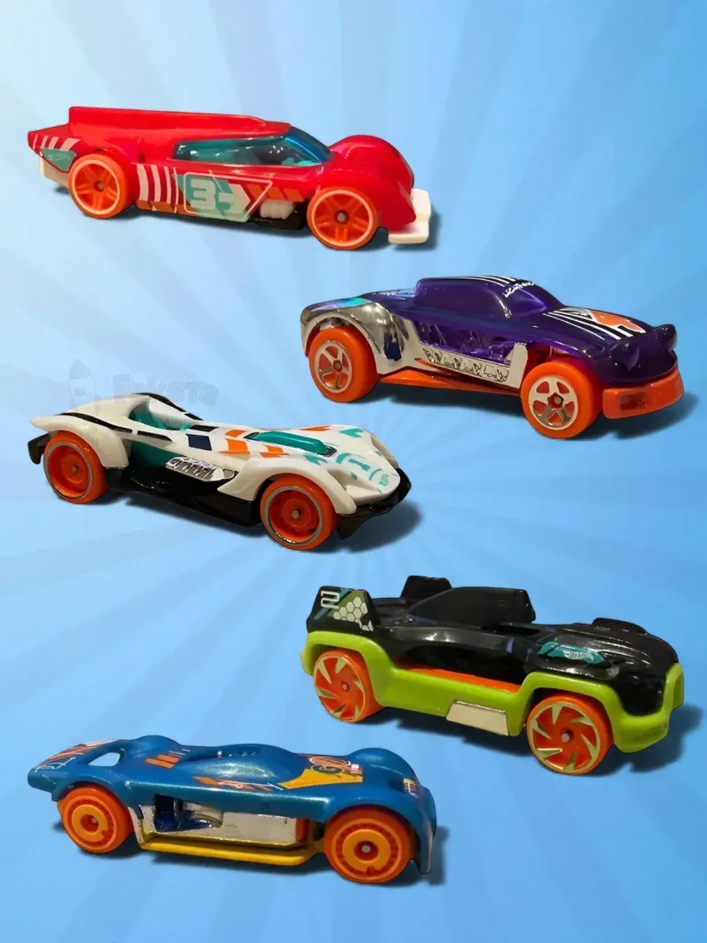 Набор из 5 машинок Хот Вилс Track Builder HTV52