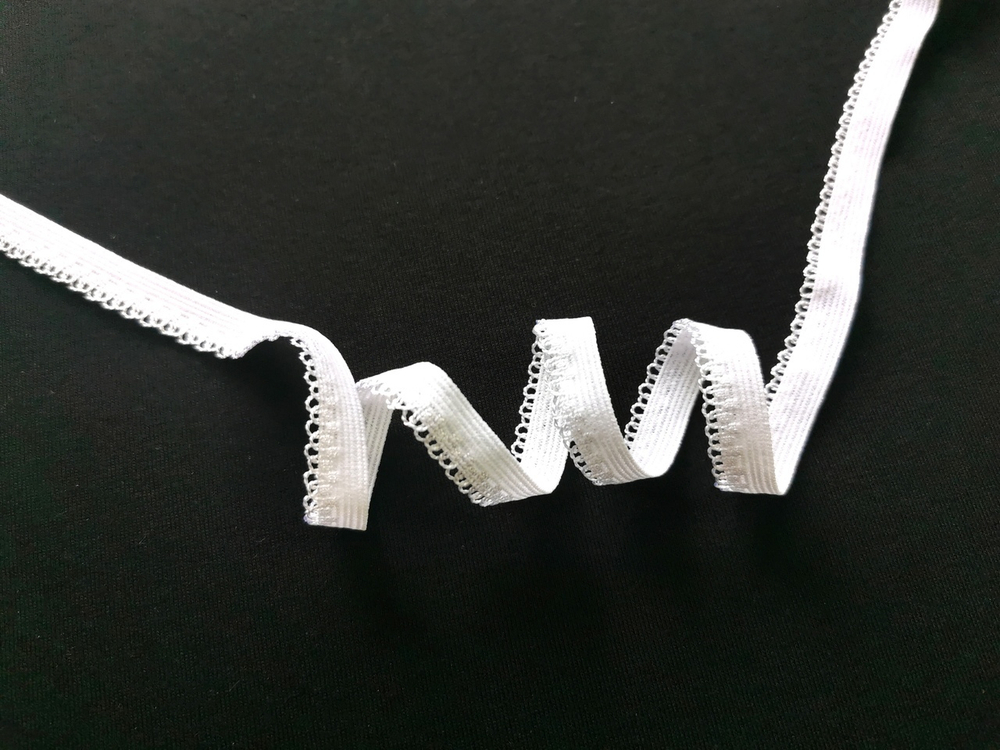 Ажурная резинка, 11 мм, белая, (Арт: K264/11-001), м