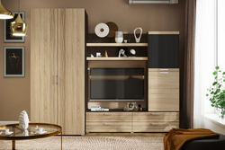 Тумба ТВ Асти ТБ-002, Дуб сонома, Венге