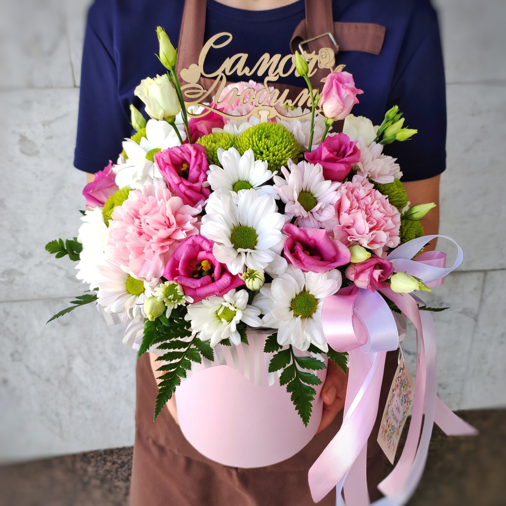 Композиция с 3 диантусами