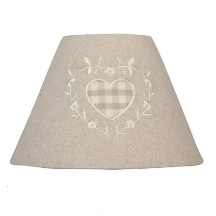 Абажур "Сердце экрю" Ø 23x15 см / E27 Металл, хлопок, лен