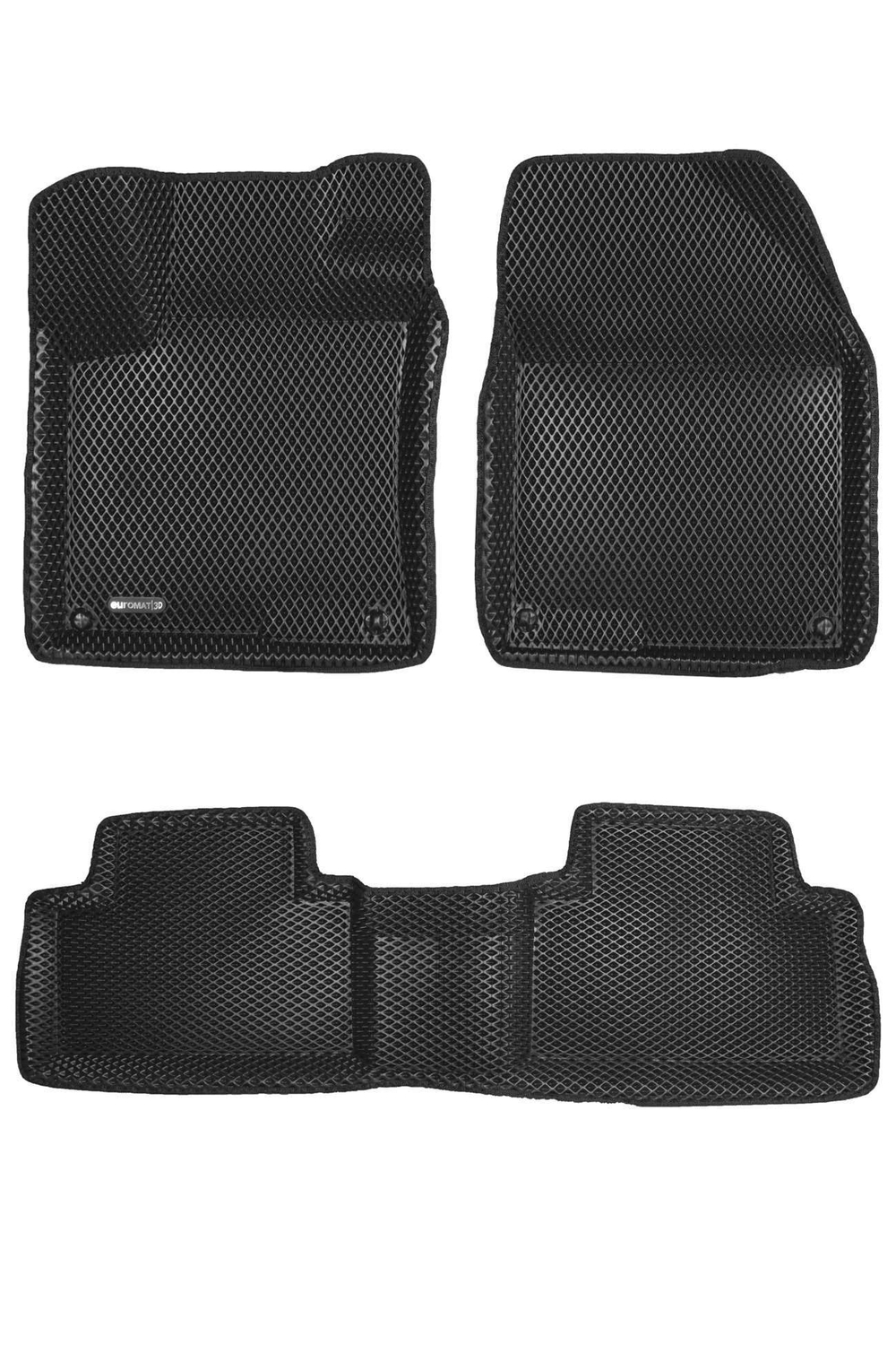 Коврики салона для GEELY Coolray (2019-) Euromat 3D EVA черные Арт EM3DEVA-001407