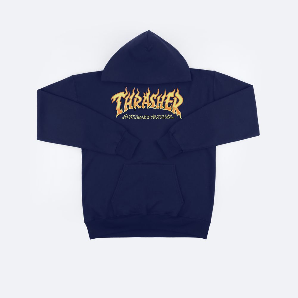 Худи Thrasher Fire Logo Hood (navy)