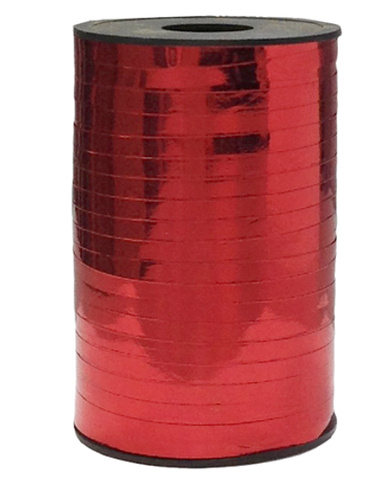 Лента для шаров красный металлик
