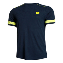 Мужское теннисное поло Lotto Superrapida V T-Shirt Men - Dark Blue, Yellow