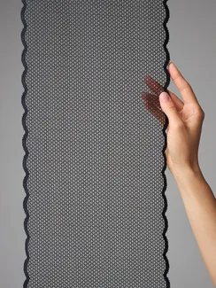 03-188 ОПТ Кружево эластичное 22 см, черный 170