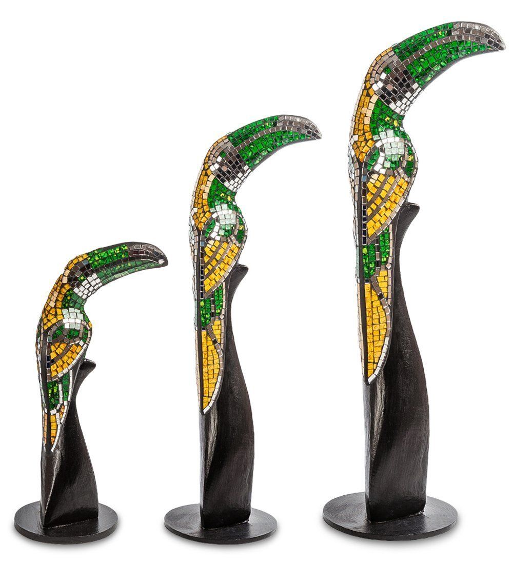 Decor and Gift 23-029-01 Н-р статуэток из трех «Тукан» дерево+стекл.мозаика (50,40,30 см)