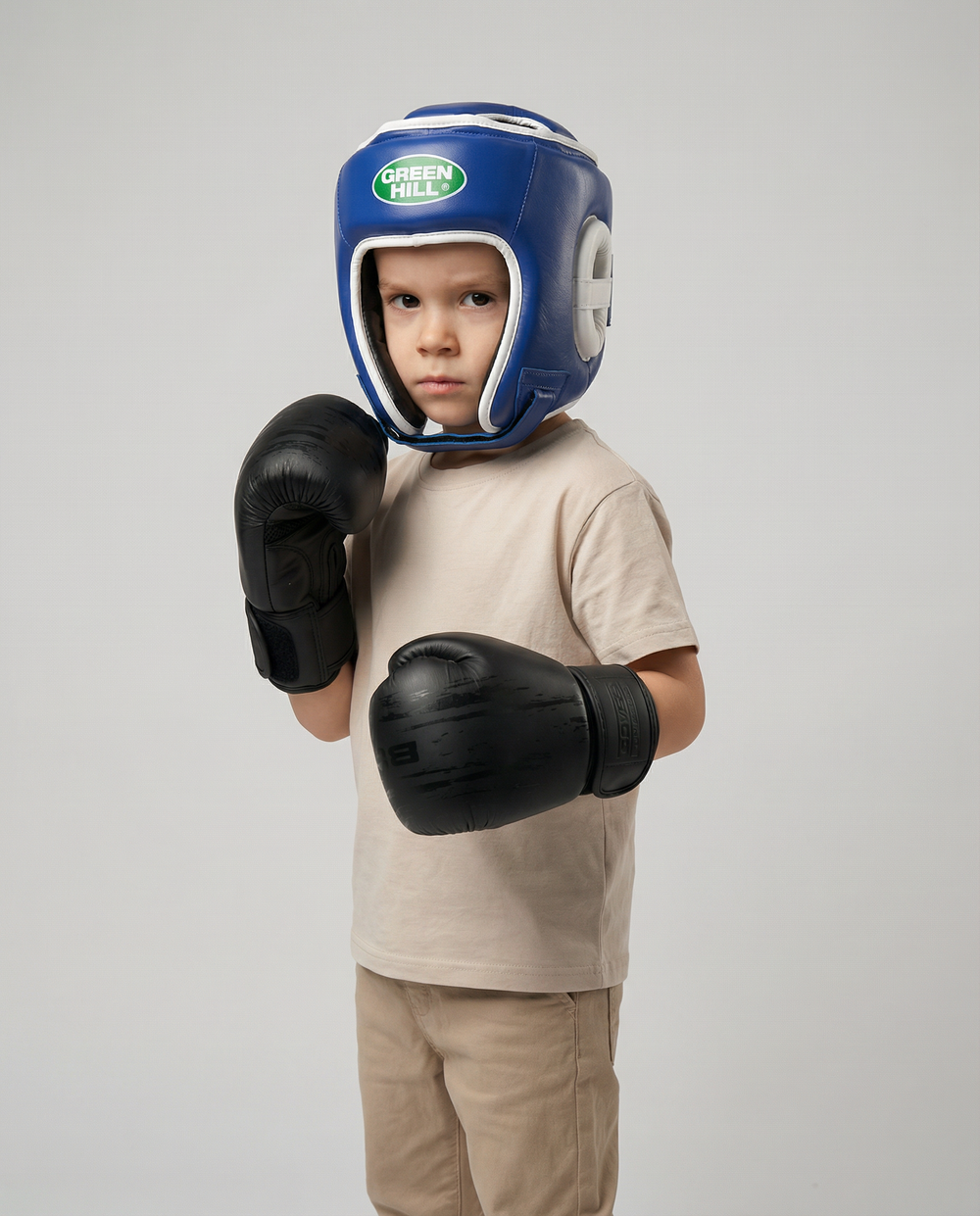 Детский шлем Green Hill Kickboxing синий
