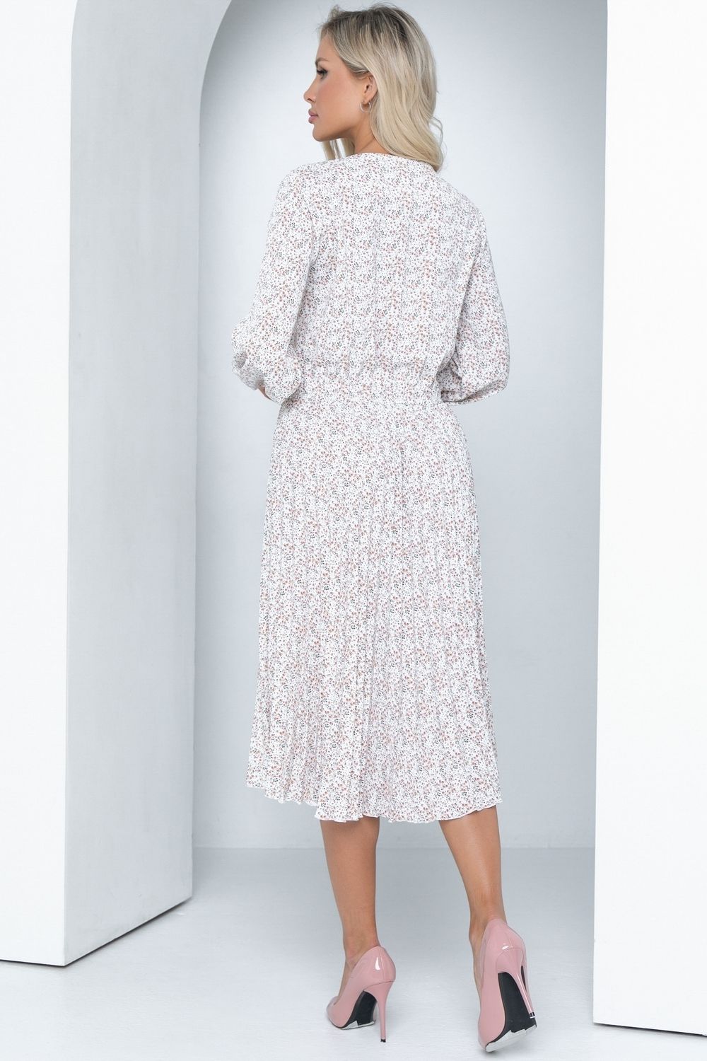 Платье Эмили хит (гофре, ваниль) Diolche