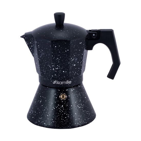 Кофеварка гейзерная 300 мл. Kamille КМ-2512MR (6 порций) из алюминия с индукционным дном