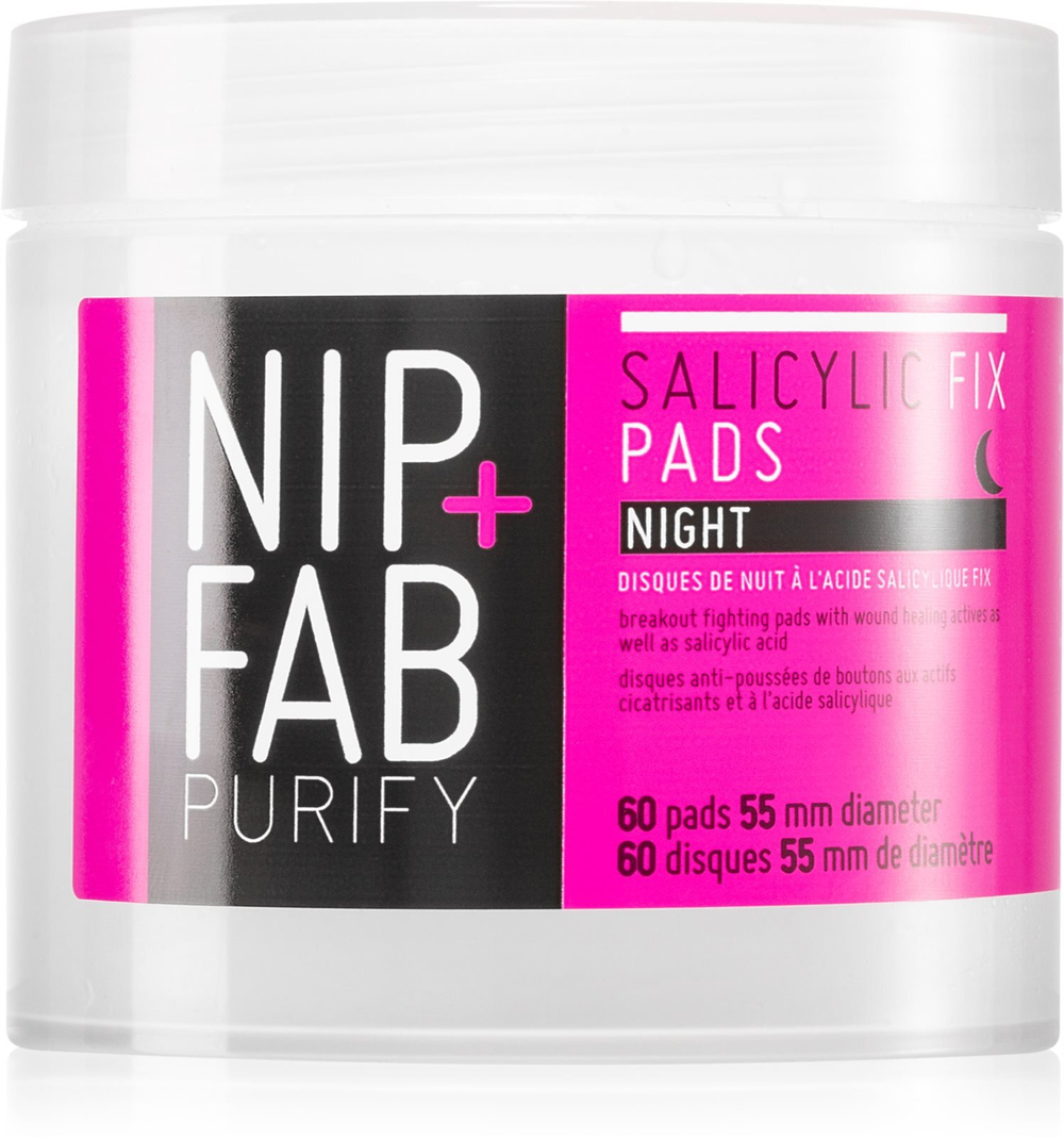 NIP+FAB Salicylic Fix - очищающие салфетки на ночь /  60 szt.   / GTIN 5056217801126