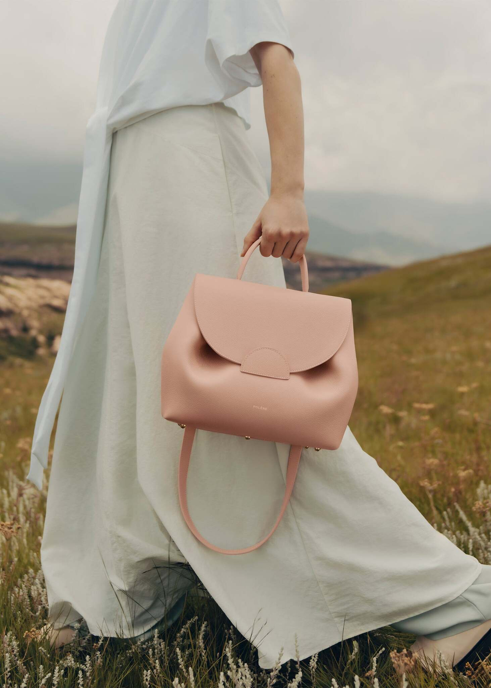 Сумка Polene Numéro Un EDITION TEXTURED PINK