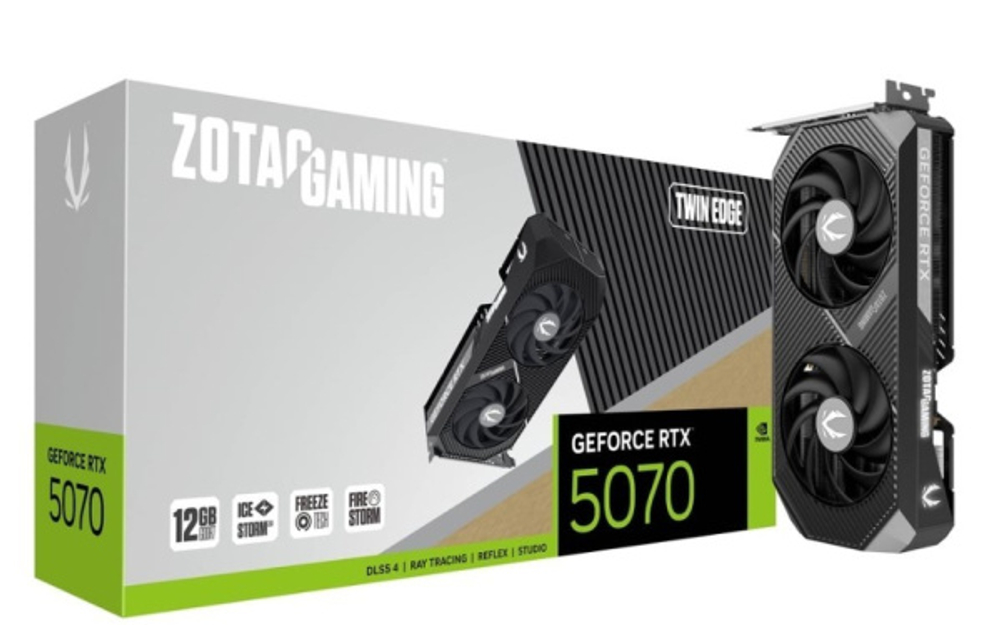 Видеокарта Zotac GeForce RTX 5070 TWIN EDGE (ZT-B50700E-10P)
